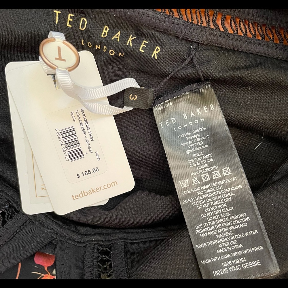 NWT Ted Baker Gessie Highland Plunge One Piece Swimsuit - Picture 13 of 16